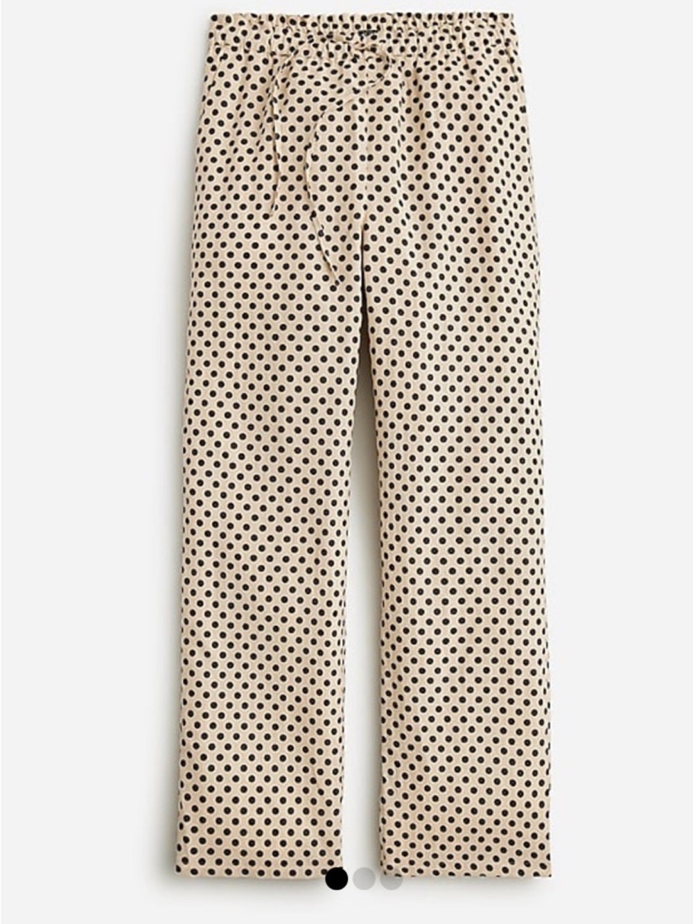 J. Crew Beige Polka Dot Wide Leg Pants